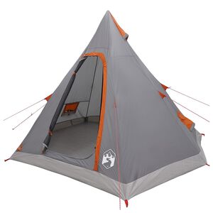 vidaXL 3 asmeniui Pilka ir oranžinė 185T Poliesteris su PU danga