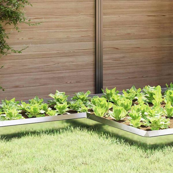 vidaXL Sraigių tvora Sidabro 10 x 10 x 25 cm Nerūdijantis Plienas