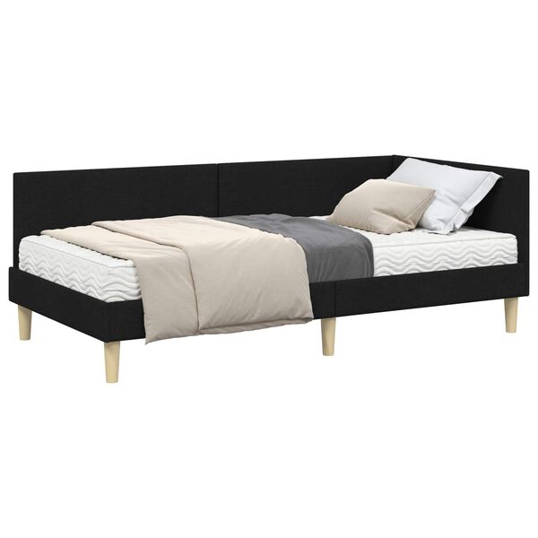 vidaXL Kampinė lovos konstrukcija su čiužiniu Kita 2 pcs Žalia audinys