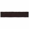 vidaXL Stalviršis, tamsiai ruda, 200x40x(2-6) cm, medienos masyvas