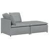 vidaXL Modulinė sofa su pakoja ir pagalvėlėmis, audinys, &scaron;viesiai pilka