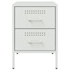 vidaXL Naktinė spintelė, baltos spalvos, 36x39x50,5cm, plienas