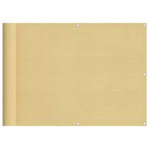 vidaXL Balkono pertvara, smėlio, 75x300cm, 100% oksfordo poliesteris