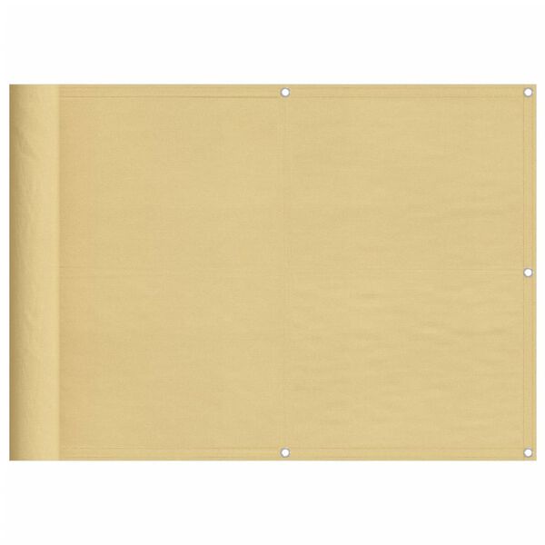 vidaXL Balkono pertvara, smėlio, 75x300cm, 100% oksfordo poliesteris