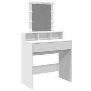 vidaXL Kosmetinis staliukas su LED, baltos spalvos, 80x41x144,5cm