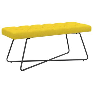 vidaXL Suoliukas su mygtukų įsiuvais &Scaron;viesi geltona 110 x 40 x 46 cm