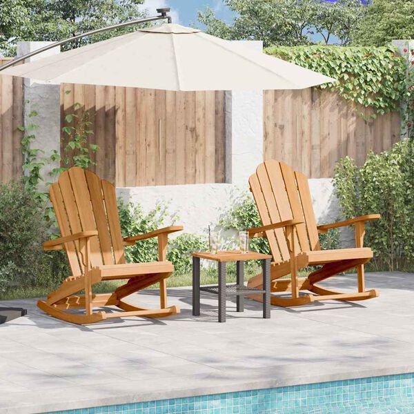 vidaXL Adirondack supama kėdė 2 pcs Ruda 100 x 77 x 99 cm
