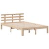 vidaXL Lova su knygų spinta be čiužinio, 135x190cm, pušies masyvas