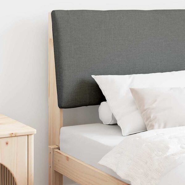 vidaXL Apmu&scaron;ta lovos galvūgalis Tamsiai pilka 90 cm