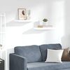 vidaXL Pakabinamos sieninės lentynos, 2vnt., baltos, 50x23x3,8cm, MDF