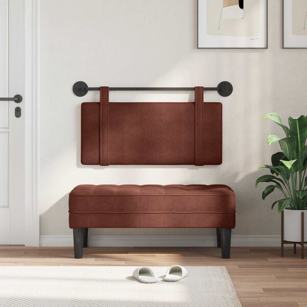 vidaXL Kabantysis galvūgalis Blizgus Rudas 90 x 55 x 5 cm Antikinis PU