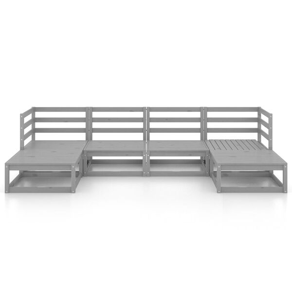 vidaXL Sodo poilsio baldų komplektas, 6 dalių, pu&scaron;ies medienos masyvas