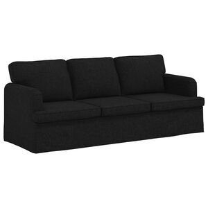 vidaXL Sofa Juoda 201 x 80 x 85 cm audinys