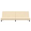 vidaXL Dvivietė sofa-lova su pakoja, kreminės spalvos, aksomas