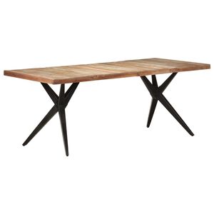 vidaXL Valgomojo stalas, 200x90x76cm, perdirbtos medienos masyvas