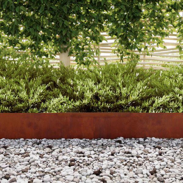 vidaXL Vejo kra&scaron;tas 4 pcs Rūdijanti 450 x 0.05 x 15 cm