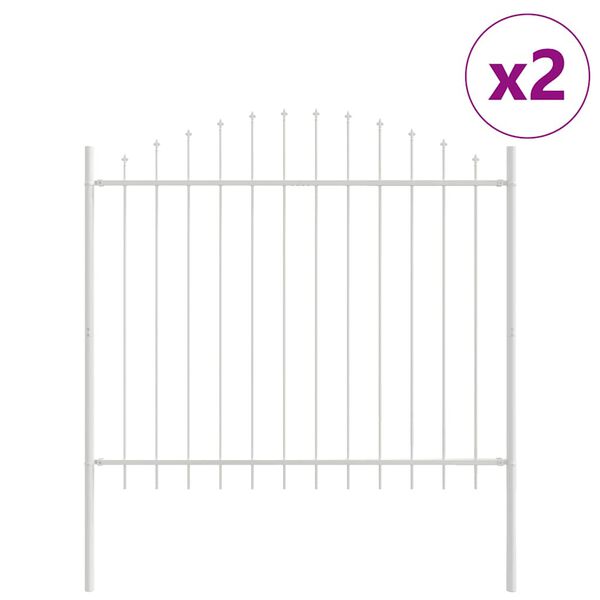 vidaXL Sodo tvora 2 pcs Balta 170 x 165 cm