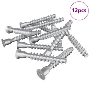 vidaXL Confirmat varžtai 12 pcs Sidabro &Oslash;7 x 50 mm Metalas