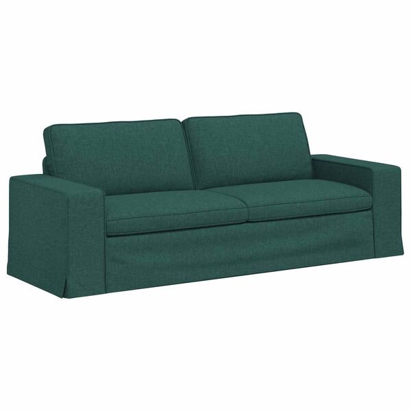 vidaXL Sofa Tamsiai žalia 222 x 80 x 82 cm audinys