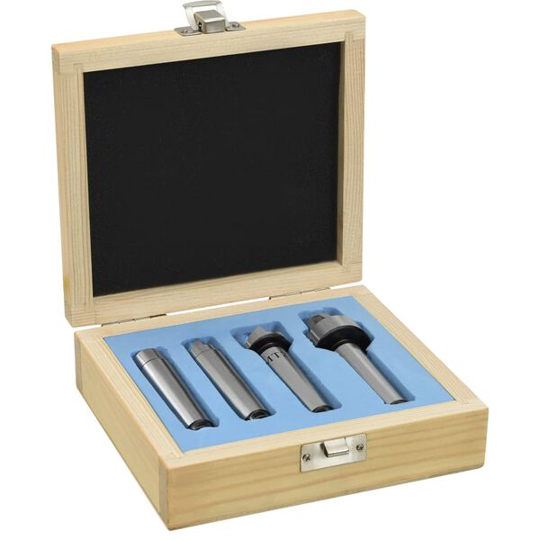 vidaXL Tekinimo centrai medienos tekinimo staklėms, 4vnt., plienas