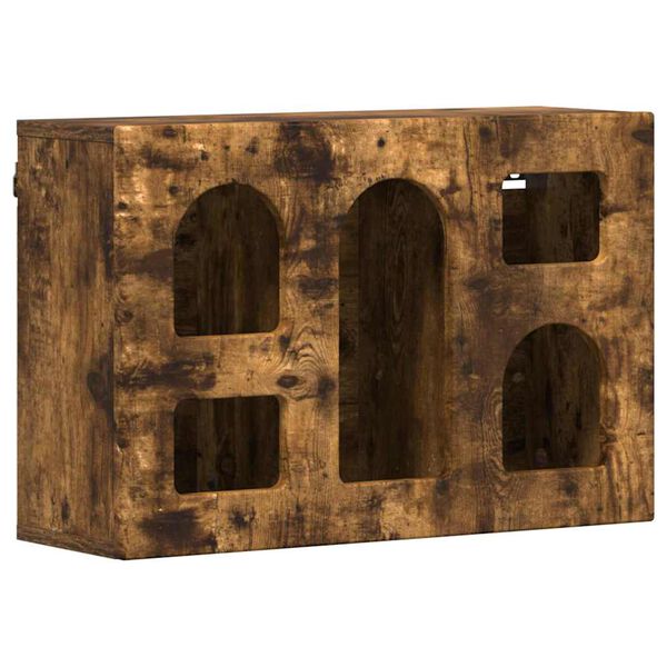 vidaXL Pakabinama spintelė su lentyna Rūkyta ąžuolas 60 x 20 x 40 cm