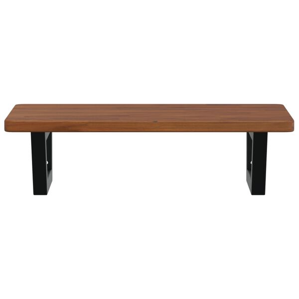 vidaXL Lentyna praustuvui, plienas ir ąžuolo medienos masyvas