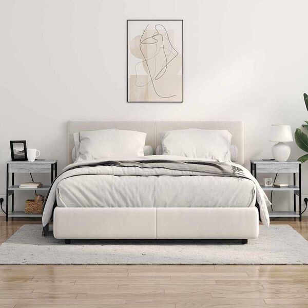 vidaXL &Scaron;alia lovos spintelė Pilkas Sonoma 41 x 31 x 51 cm