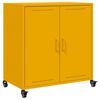 vidaXL Šoninė spintelė, garstyčių geltona, 68x39x72cm, plienas