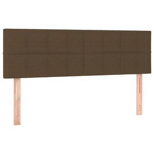 vidaXL Galvūgaliai, tamsiai rudi, 144x5x78/88 cm, audinys