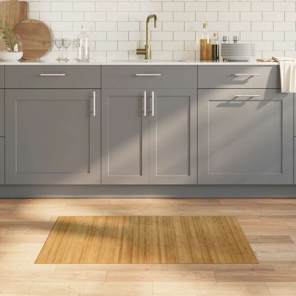 vidaXL Kilimas, natūralios spalvos, 60x100cm, bambukas, stačiakampis