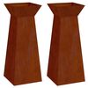 vidaXL Stulpinis sodinukas 2 pcs Sidabro 40 x 40 x 100 cm