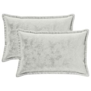 vidaXL Pagalvėlės užvalkalas 2 pcs HOUTEN &Scaron;viesiai pilka 50 x 80 cm