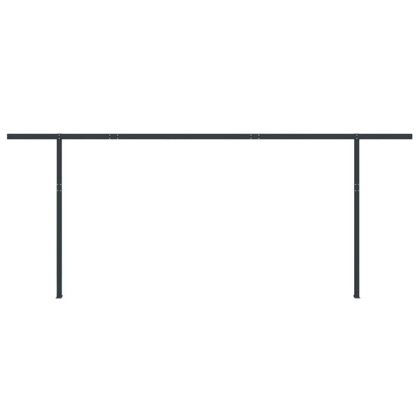 vidaXL Markizės stulpų rinkinys, antracito spalvos, 600x245cm, geležis