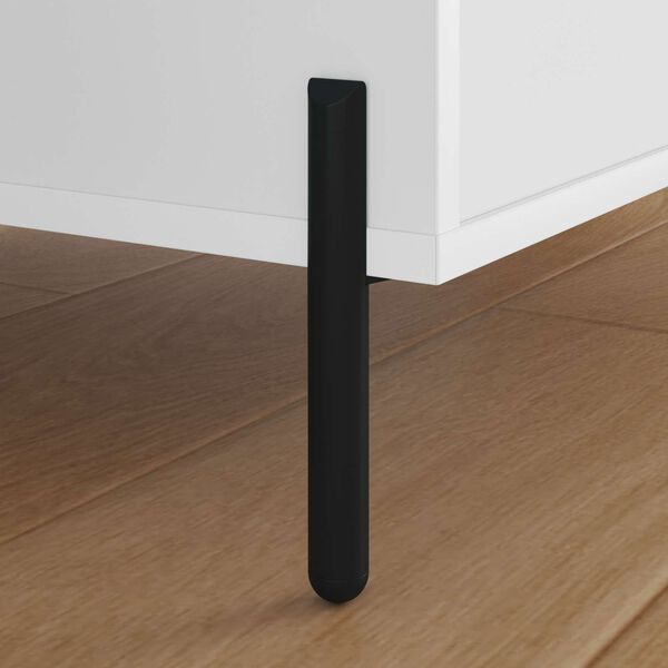 vidaXL Baldų kojelės 12 pcs Juoda 66 x 36 x 160 mm Geležis