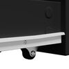 vidaXL Vonios kambario spintelė su ratukais, juoda, apdirbta mediena