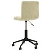 vidaXL Pasukamos valgomojo kėdės, 6vnt., kreminės spalvos, aksomas