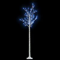 vidaXL Kalėdinis medis, 1,8m, su 180 mėlynų LED lempučių