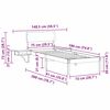 vidaXL Lovos rėmas Ruda 75 x 190 cm Kietos pušies mediena