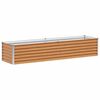 vidaXL Paauk&scaron;tinta sodo lova 195 x 50 x 36 cm Cinkuota plienas