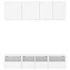 vidaXL Sieninė TV sekcija, 5 dalių, baltos spalvos, apdirbta mediena
