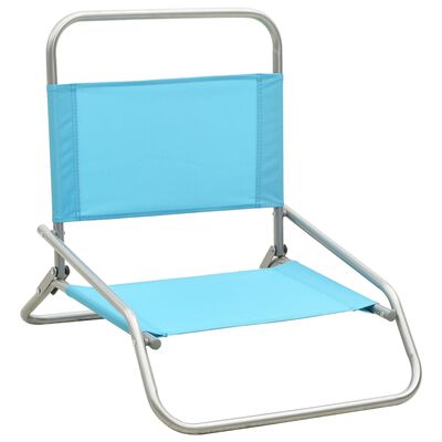 vidaXL Sulankstomos paplūdimio kėdės, 2vnt., turkio spalvos, audinys