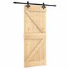 vidaXL Slankios durys Natūrali ir juoda 85 x 210 cm