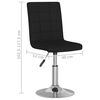 vidaXL Baro taburetė, juodos spalvos, audinys (335693)