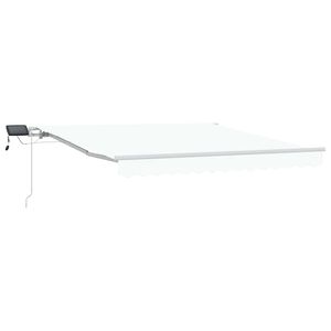vidaXL I&scaron;traukiama markizė Balta 350 x 250 cm Audinys ir aliuminis