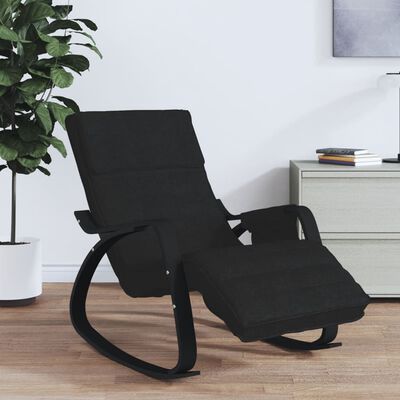 vidaXL Supama kėdė, juodos spalvos, audinys