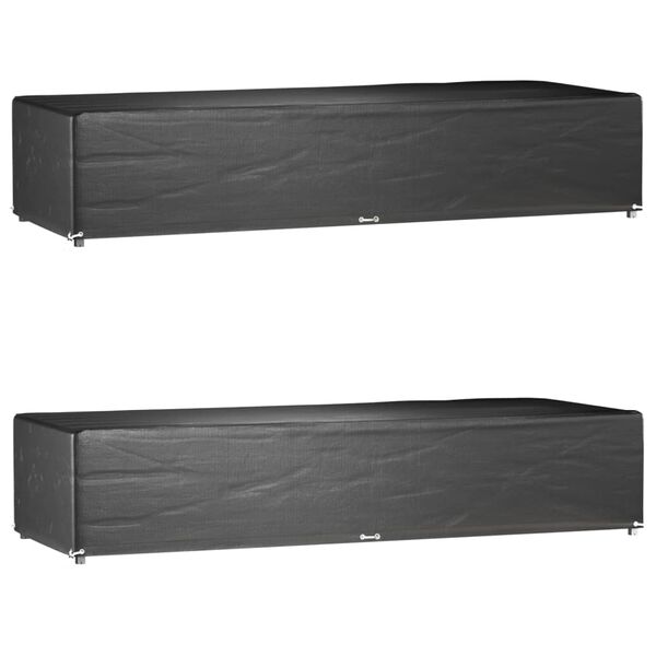 vidaXL Saulės gultų uždangalai, 2vnt., 205x75x40cm, polietilenas