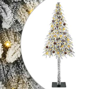 vidaXL Kalėdų eglutė su 300 LED s stovu Balta 210 cm PE ir Plienas