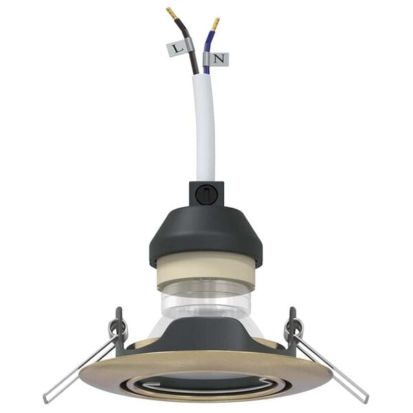 vidaXL Spotlight'ai su prožektoriais 6 pcs Žalvaris 9 x 9 cm metalas