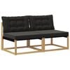 vidaXL Lauko Vidurinis Sofa Kietos akacijos mediena Balta