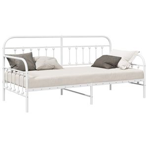vidaXL Dienos lovos rėmas Balta 100 x 200 cm